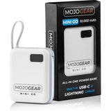 MOJOGEAR Mini Go 10.000mAh PowerBank w/ Cables - White - image 3 of 5