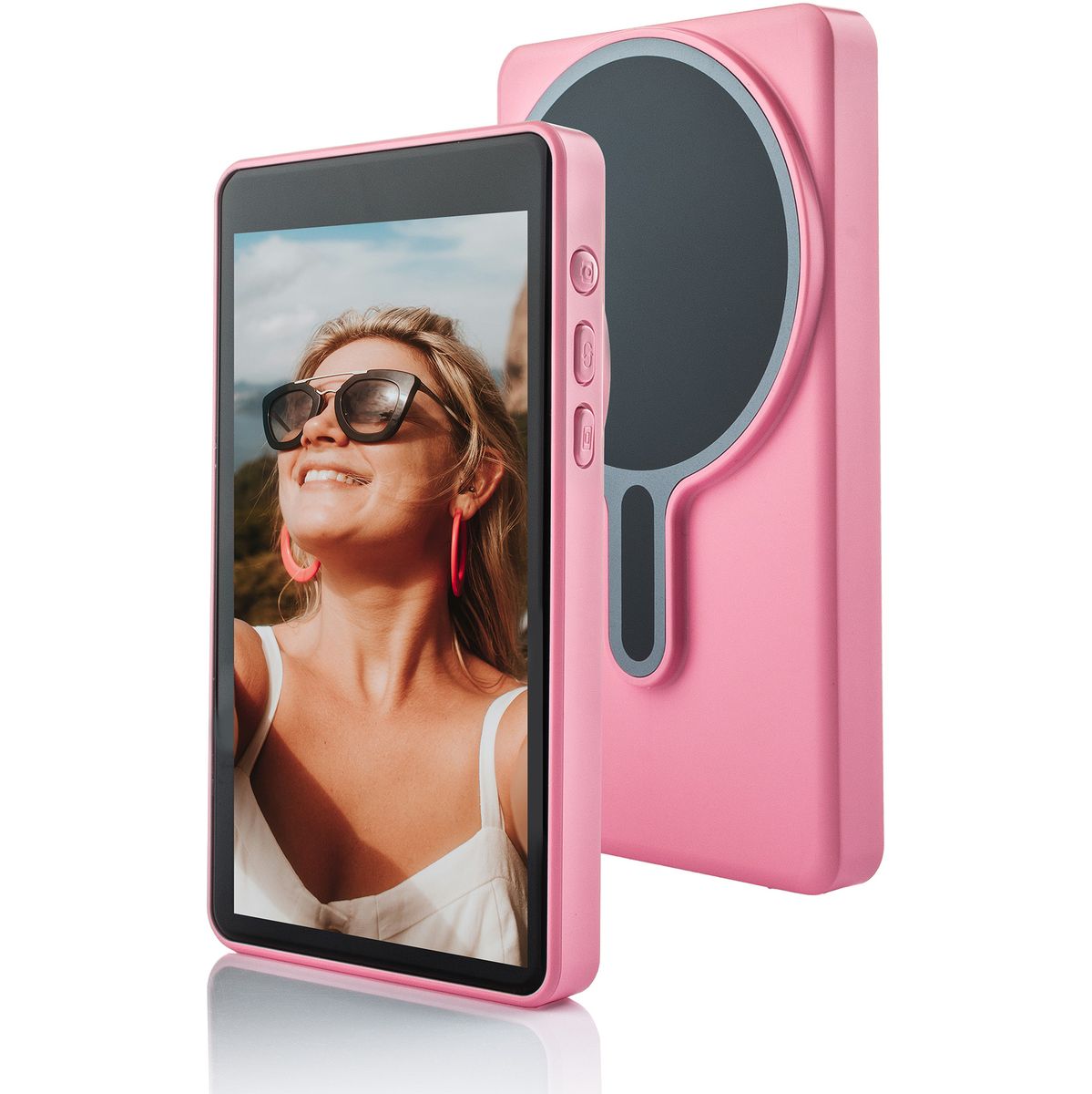 MOJOGEAR VS3 Selfie Vlog Monitor Wireless + Bedraad - Pink