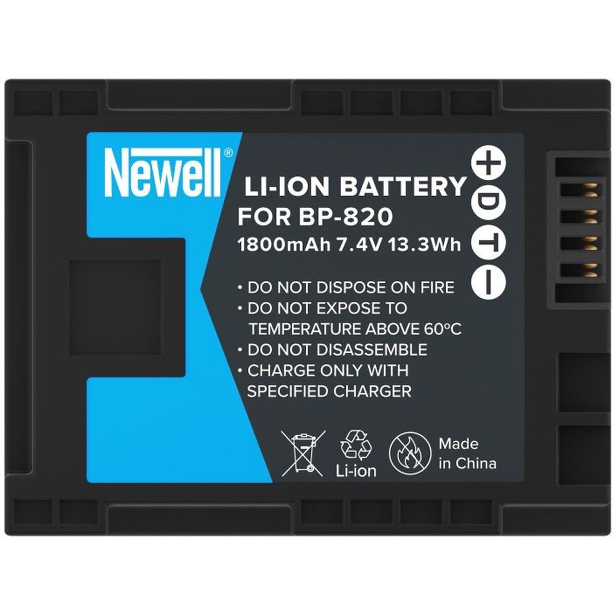 Newell Replacement Battery BP-820 For Canon - image 2 of 3