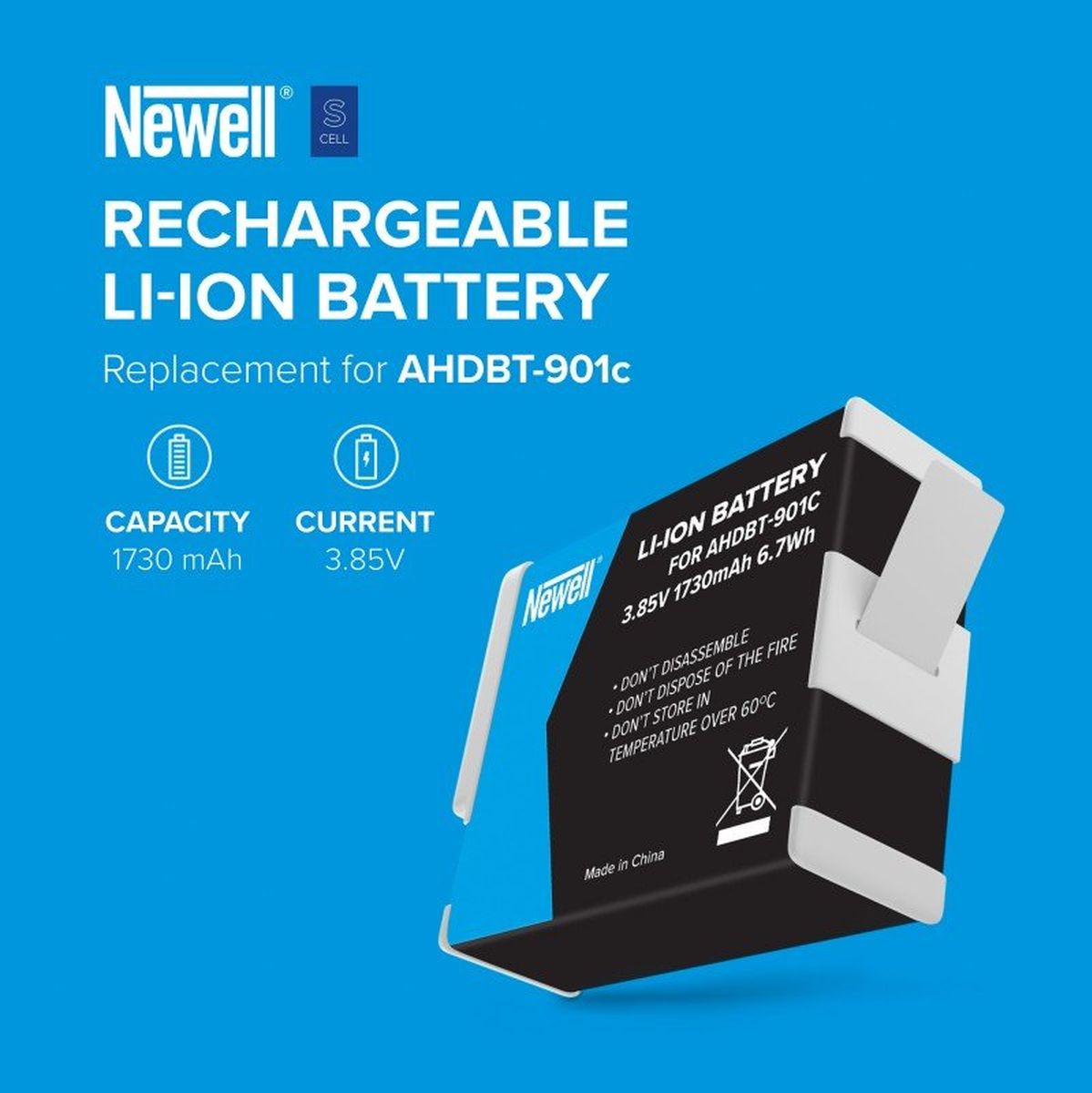 Newell Supracell Protect Replacement Battery AHDBT-901C For GoPro - image 5 of 5