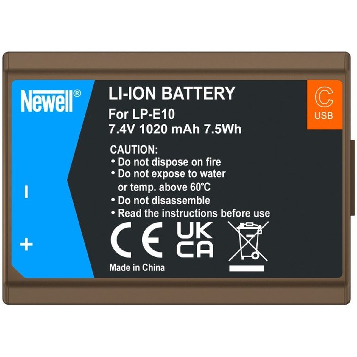 Newell Replacement LP-E10 USB-C Battery For Canon - image 2 of 3