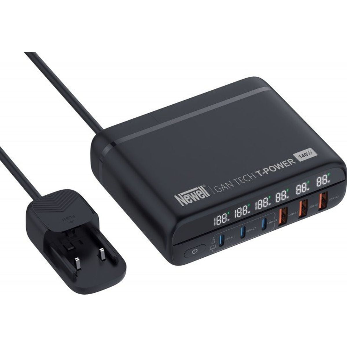Newell Gan Tech T-Power 140 Watt Mains Charger w/ Adapter Kit - image 2 of 5