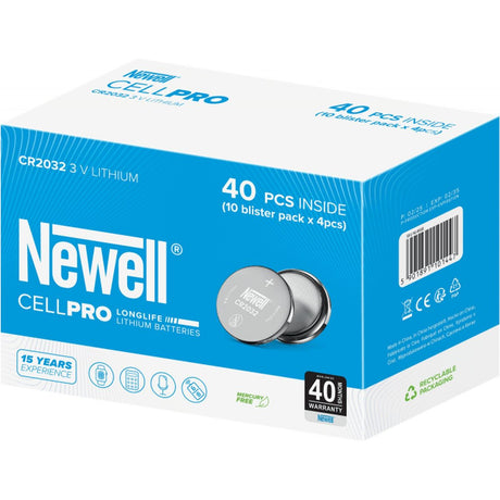 Newell Cellpro CR2032 Lithium Battery 10x4 pcs Pack