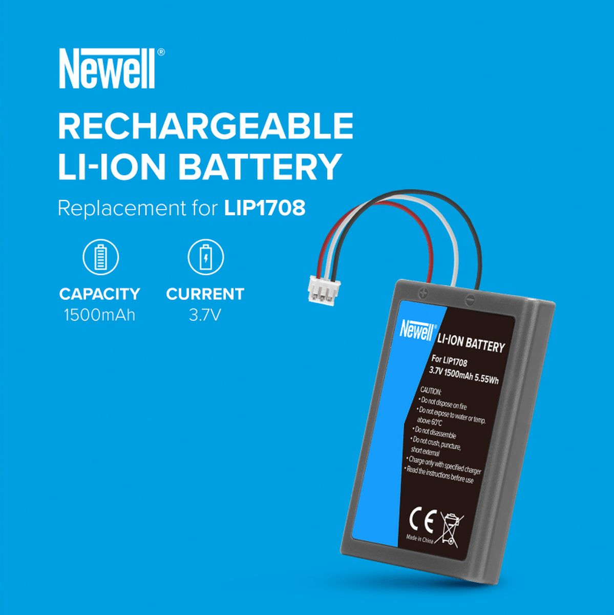 Newell LIP1708 Recheargable Battery For Dualsense Sony Playstation 5 - image 2 of 3
