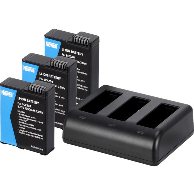 Newell Set 3-CH SDC-USB-C Charger And 3X BCX-204 Batteries For DJI Osmo Action