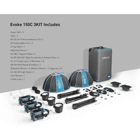 Nanlux Evoke 150C Full Colour Nebula 8 Spot Light - 3 Kit - image 2 of 2