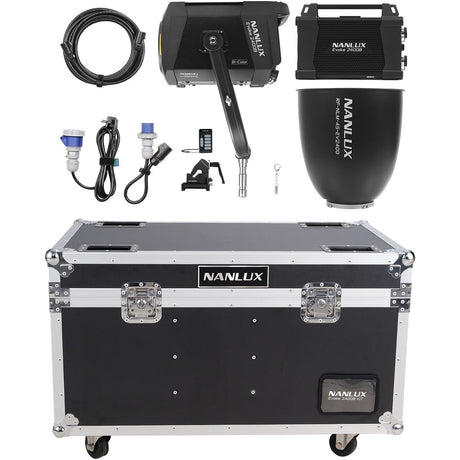 Nanlux Evoke 2400B Spot Light w/ Flight Case & 45 Degrees Reflector w/ Soft Bag