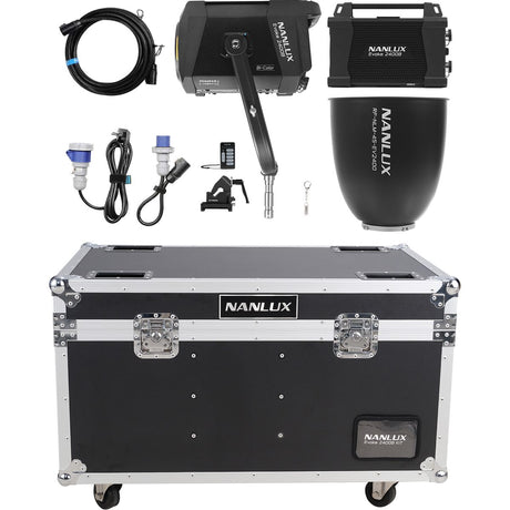 Nanlux Evoke 2400B Bi-Colour Spot Light w/ Reflector 45° In Flight Case
