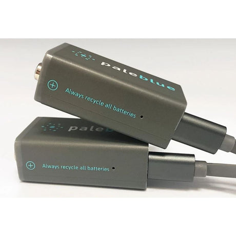 Pale Blue Li-ion Rechargeable 9V Battery 2 Pack Of 9V w/ 2x1 Charging Cable - image 3 of 5
