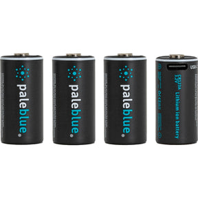 Pale Blue CR123 Rechargeable Batteries USB-C 860mAh