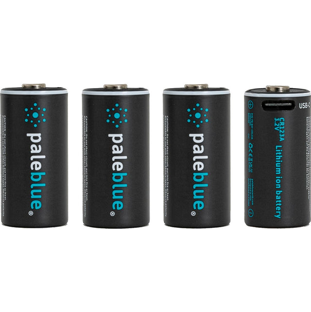Pale Blue CR123 Rechargeable Batteries USB-C 860mAh