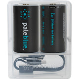 Pale Blue Li-ion Rechargeable D Battery 2 Pack Of Dcells w/ 2x1 USB-C Cable - image 2 of 5