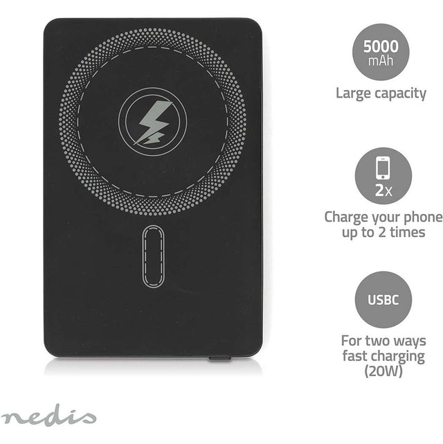 Nedis PowerBank | 5000 mAh | 1.67 / 2.22 / 3.0 A | PD3.0 20W