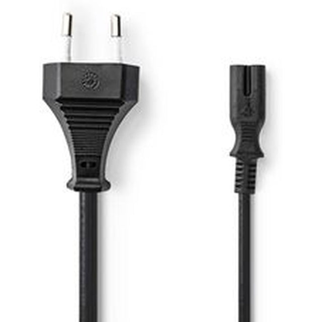 Nedis Euro Power Cable Recht Euro M-IEC-320-C7 2.00m BK