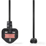 Nedis Power Cable UK-Plug-IEC-320-C7 5.0m BK - image 2 of 2