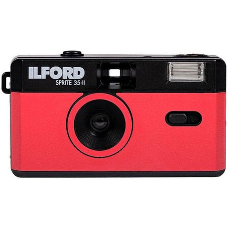 Phantom Ilford Camera Sprite 35-II Black And Red + 3 Kodak Kit