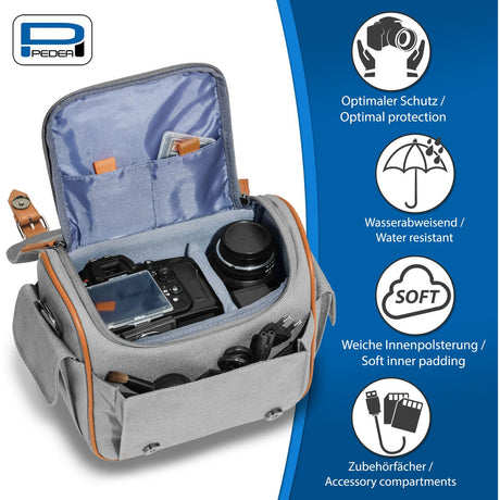 PEDEA Camera Bag XL Vintage Pro Grey - image 3 of 5