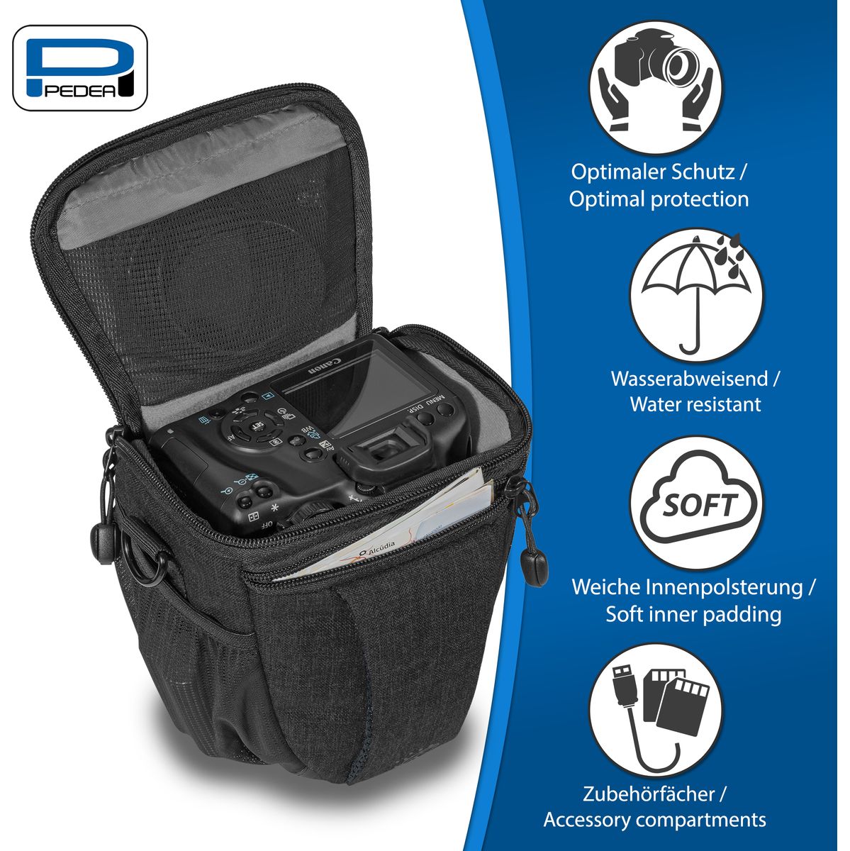 PEDEA Camera-Medium Holster Bag Fashion Pro Black - image 3 of 5