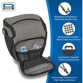 PEDEA Camera-Medium Holster Bag Fashion Pro (Light) Grey