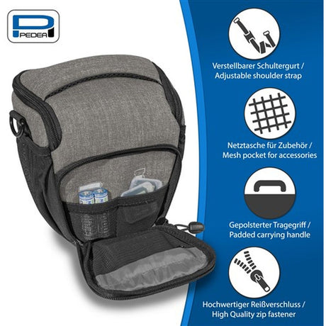 PEDEA Camera-Medium Holster Bag Fashion Pro (Light) Grey