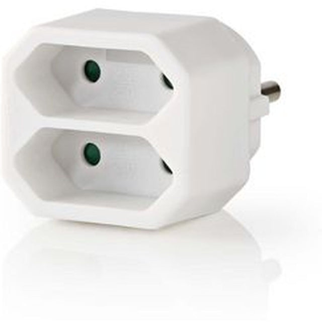 Nedis Stopcontactsplitter 2-WEG Eurostopcontact WH