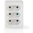 Nedis Stopcontact Splitter 3-WEG Schuko-Contactdoos WH