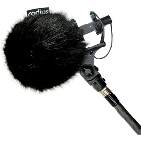 Radius Windcover For Rycote BBG Single Black Fur