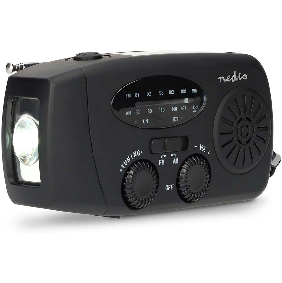 Nedis Noodradio | Tafelmodel | AM / FM | PowerBank-Functie | Black