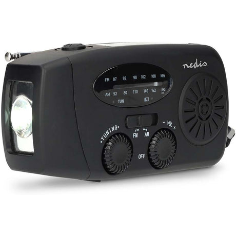 Nedis Noodradio | Tafelmodel | AM / FM | PowerBank-Functie | Black