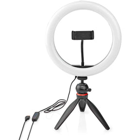 Nedis Ringlicht | 10 inch | 120 Led's | 2700 - 6700 K | Tripod | Black
