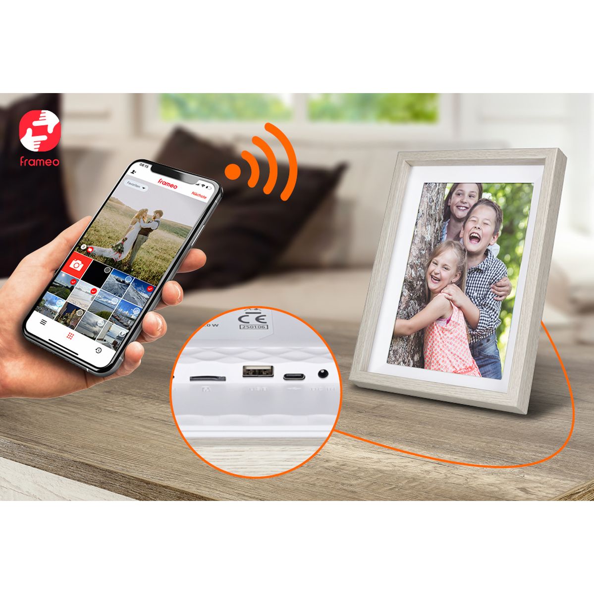 Rollei Frameo Blank Wood WiFi 10 inch Digital Photo Frame - image 4 of 5