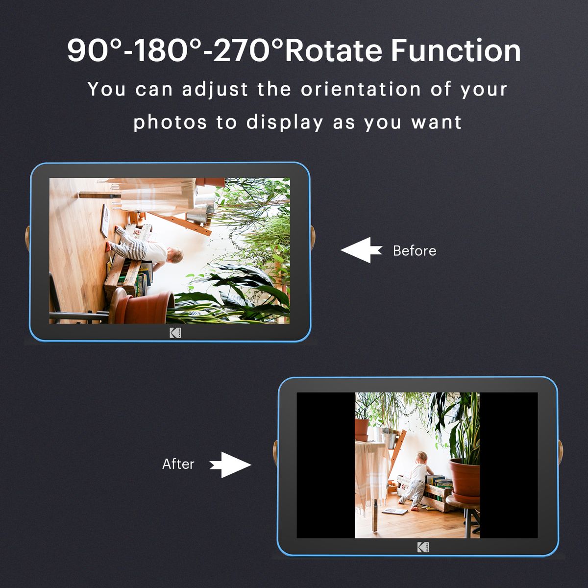 Kodak Digital Photo Frame WiFi 10 inch Design w/ Battery - image 2 of 5