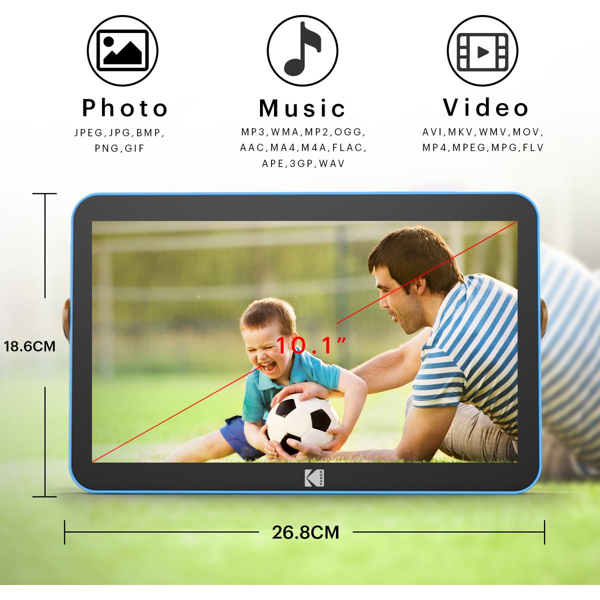Kodak Digital Photo Frame WiFi 10 inch Design w/ Battery - image 4 of 5
