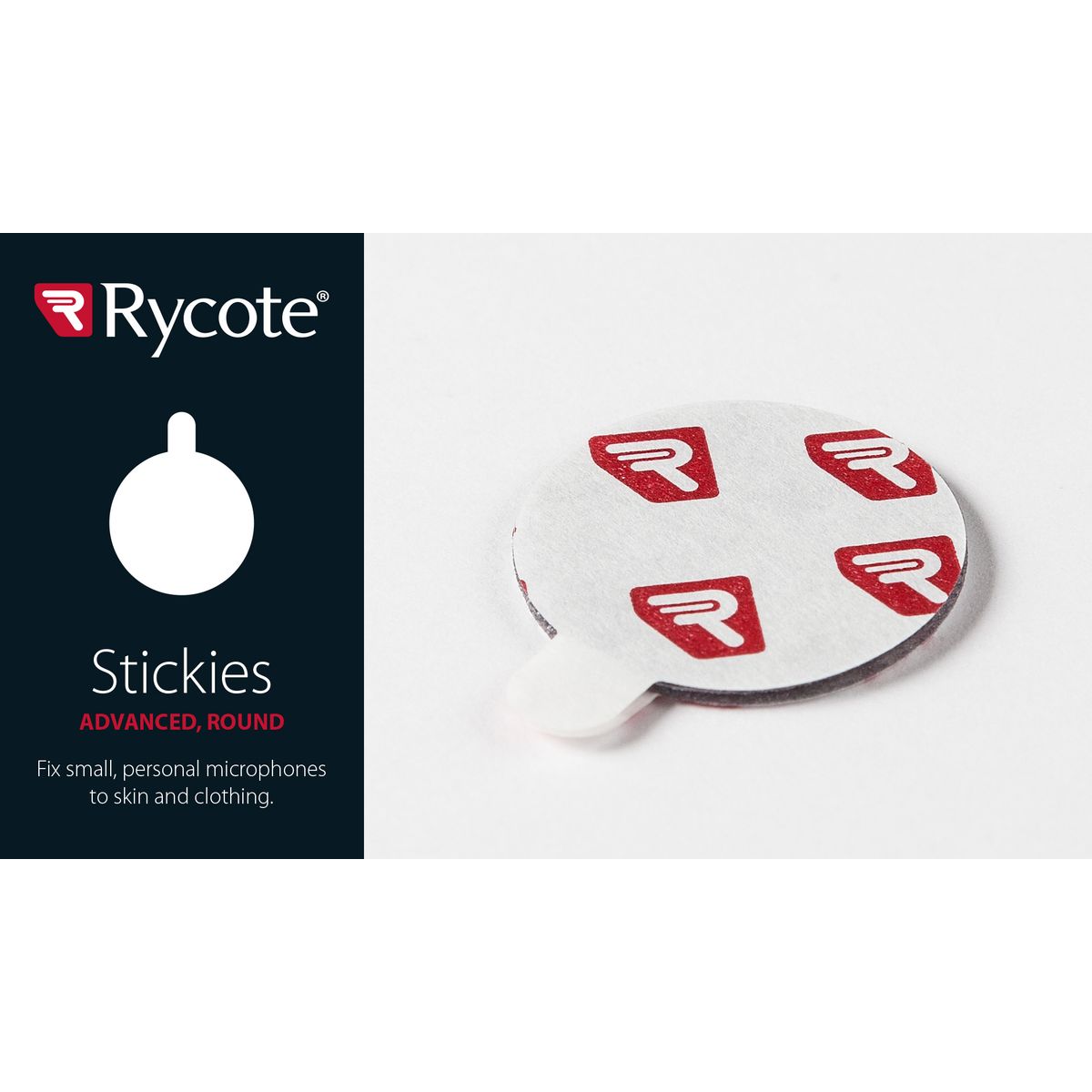 Rycote Stickies Adv 23mm Round Master Carton Of 10 X Packs