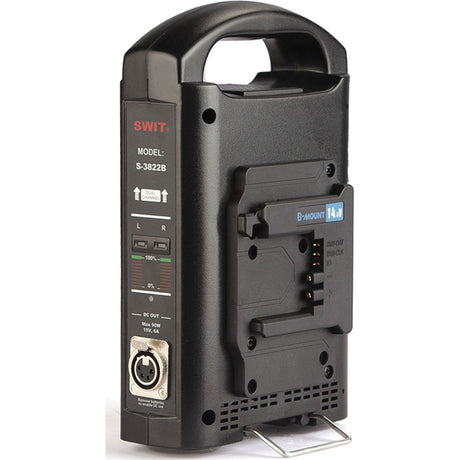 SWIT S-3822B| 2CHX3A 14.4V Fast Charger F/ Bivo Batteries Adaptor 6A Out B-Mount