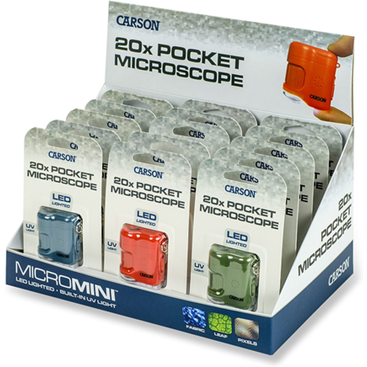 Carson Pocket Microscope MicroMini 20x w/ UV And LED 15-P...