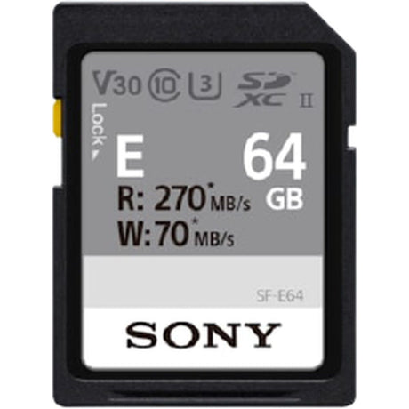 Sony SFE64.AE UHS-II Entry Series CL10_U3 R270/W70 V30