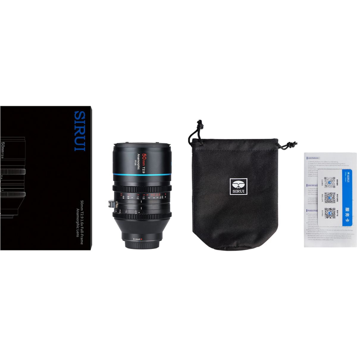 Sirui 50mm T2.9 1.6X FullFrame Anamorphic Lens (E Mount) - image 2 of 5