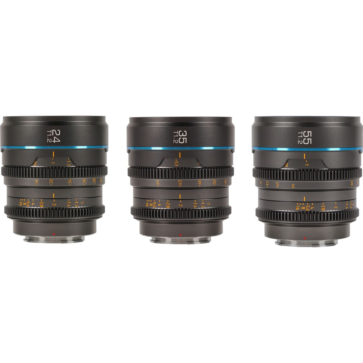Sirui Nightwalker Series 24 35&55mm T1.2 S35 M-Focus Cine Lens L-Mount Grey