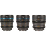 Sirui Nightwalker 24 35+55mm T1.2 S35 MF Cine Lens Bundle M4/3-Mount Gun Grey
