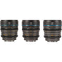 Sirui Nightwalker 24 35+55mm T1.2 S35 MF Cine Lens Bundle RF-Mount Gun Grey