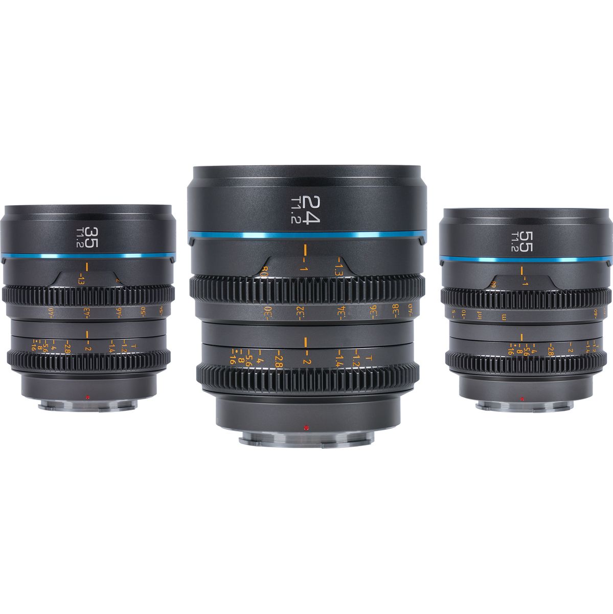 Sirui Nightwalker 24 35+55mm T1.2 S35 MF Cine Lens Bundle RF-Mount Gun Grey - image 2 of 3