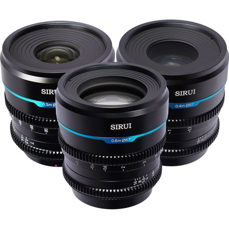 Sirui Nightwalker 24 35+55mm T1.2 S35 MF Cine Lens Bundle X-Mount Black - image 3 of 4