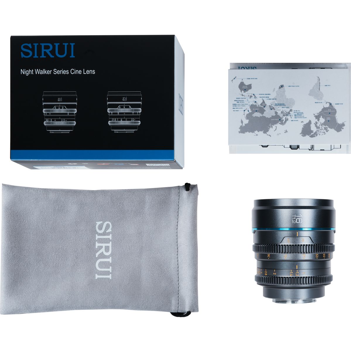 Sirui Nightwalker Series 16mm T1.2 S35 Manual Focus Cine Len