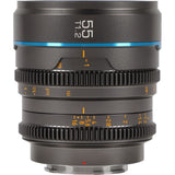 Sirui Nightwalker 55mm T1.2 S35 MF Cine Lens E-Mount Gun Grey