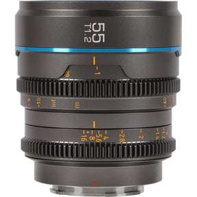 Sirui Nightwalker 55mm T1.2 S35 MF Cine Lens X-Mount Gun Grey