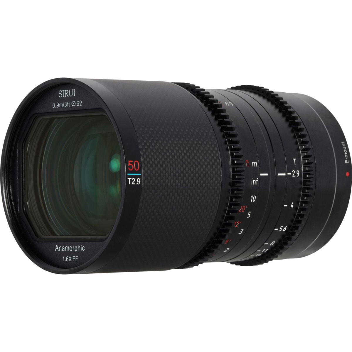 Sirui 50mm T2.9 Neutral Flare 1.6X FF Anamorphic dl Mount (Carbon Fiber)