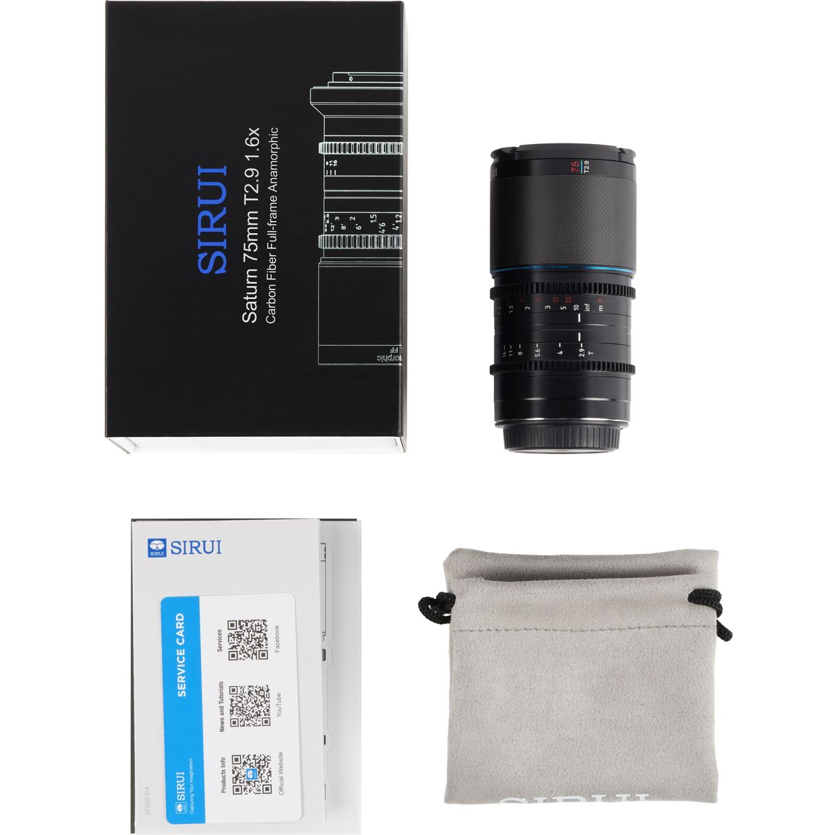 Sirui 75mm T2.9 Neutral Flare 1.6X FF Anamorphic dl Mount (C