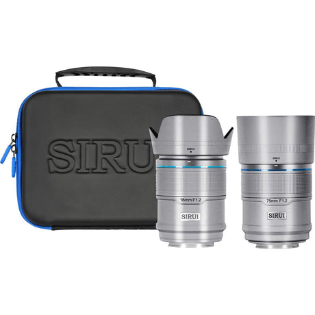Sirui Sniper 16mm & 75mm f/1.2 Aps-C/S35 Auto-Focus Lens Kit (X Mount Silver)