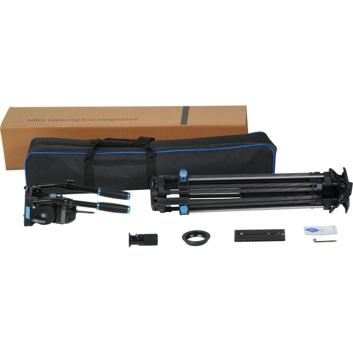 Sirui Twin-Leg Video Tripod 100mm Half-Bowl + VHS18 Professional Fluid Head
